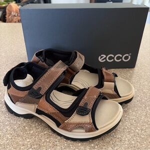 NIB Ecco Offroad Hiking Leather Sandals Cashmere Brown Women’s 5- 5.5 US / 36 EU